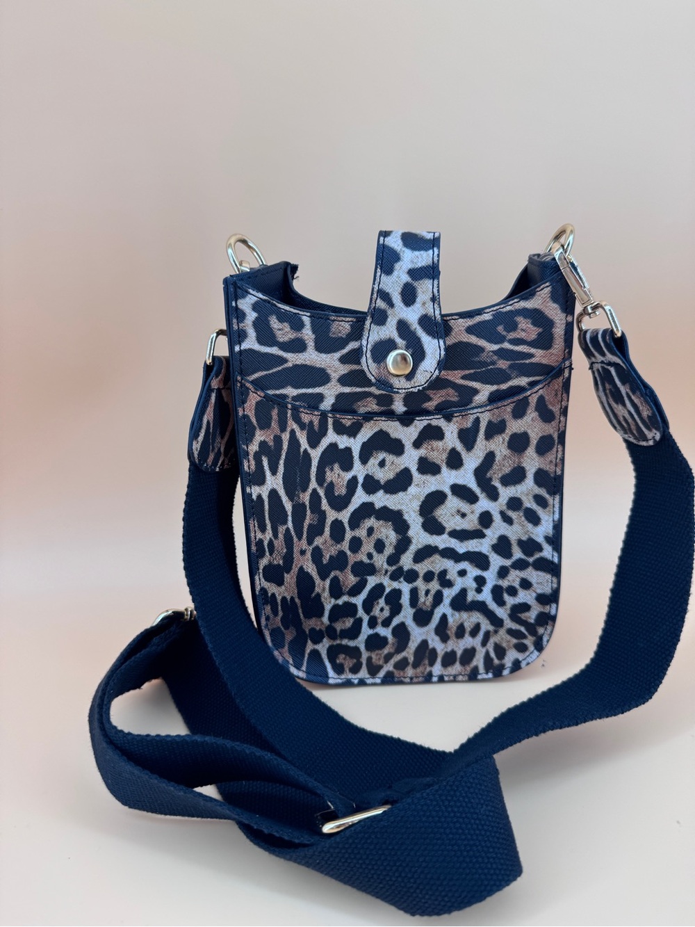 Fashion Women Cell Phone Pocket Strap Crossbody Bag Beige Brown Black
